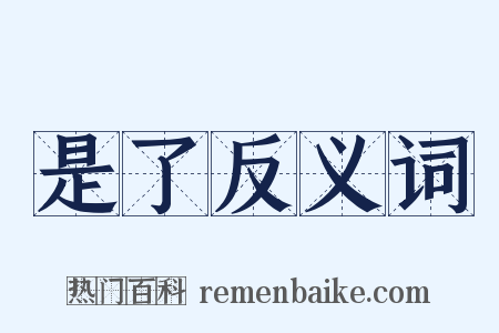 是了反义词是什么意思的图片